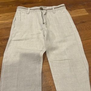 Boys Zara pants size 5/6 linen light beige